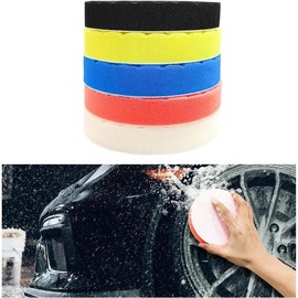 5 PCS Buffing Polishing Pads, 6 Inch Backing Plate Compound Buffing Sponge Pads, Cutting Polishing Pads Kit, Buffing Pad for Car Buffer Polisher Compounding, Polishing, Waxing - Size: 6 Inch