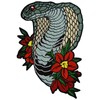 ZEGINs The King Cobra Parche bordado con emblema para coser