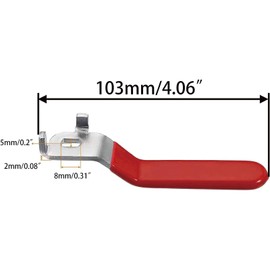 1pcs Lever Handle for Ball Valve Total Length 105mm,Hole Size 5x8mm,Hole Thickness 2mm,for Outdoor Faucet Replacement Repair Hose Bib,Red（5x8x2mm）