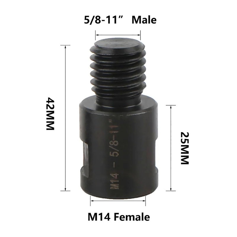 RLECS 2pcs Angle Grinder Thread Adaptor M14 to 5/8-11 Angle