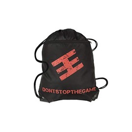 Defiance by Laceeze Drawstring Backpack Gym Bag (Red/Black, 34cm x 43cm)
