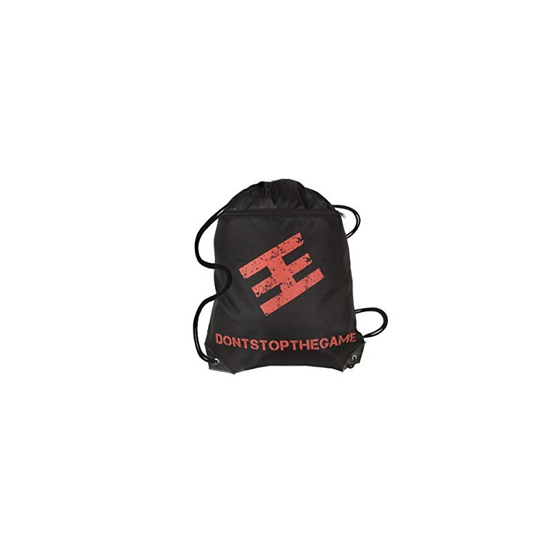 Defiance by Laceeze Drawstring Backpack Gym Bag (Red/Black, 34cm x