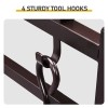 Brown Double Layer Firewood Holder with Animal Pattern and Tools