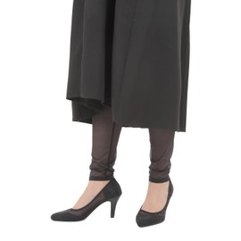 Liapom Women's Leggings, Tulle, Spats, Chiffon, Lace, Sheer, See-through, 12/4 Length, Mesh, Beautiful Legs, Black