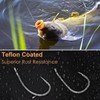 Luroad 50pcs Barbless Carp Coarse Eyed Fishing Hook Size 2,