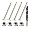 Microwave Mounting Screw Kit, 1/4-28 × 4 Mounting Bolt with