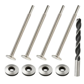 Microwave Mounting Screw Kit, 1/4-28 × 4 Mounting Bolt with Washers & Drill Bit, Compatible with Models Using WB01X10180, DE60-20066A, 5304456138 and More