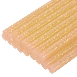 QUARKZMAN Pack of 16 Hot Glue Sticks 7 mm x 100 mm Mini Hot Glue Sticks Hot Glue Gun Hot Glue Fabric for Repair Craft Decoration DIY Crafts Glitter Orange
