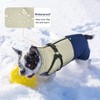 Hjumarayan Dog Coat with Harness, Zip Dog Jacket, Waterproof, Navy