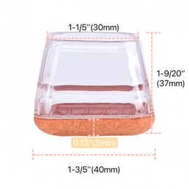 32 Pcs Square Felt Furniture Pads - Chair Leg Floor Protectors for Hardwood Floors | Anti-Scratch & Noise-Reducing Floor Protectors for Chairs, Tables, and Furniture