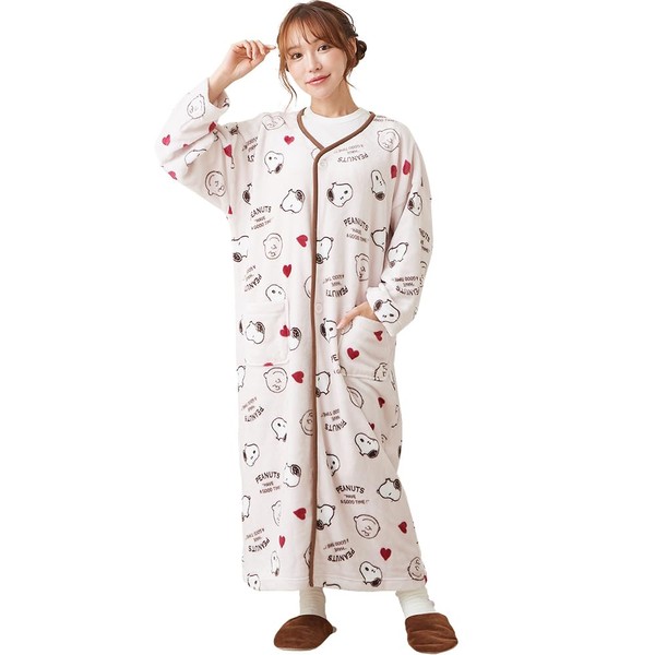 Luanna Jena QWSNB01 Snoopy Room Wear Blanket, Women's, Loungewear, Blanket, Fluffy, Birthday Gift, Gift, Cherry blossom color