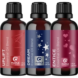 Maple Holistics Relaxing Essential Oil Blends for Diffuser - Uplift Dream and Entice Essential Oils for Diffusers Aromatherapy and Baths with Pure Essential Oils Including Lavender Sage Ylang Ylang and Orange