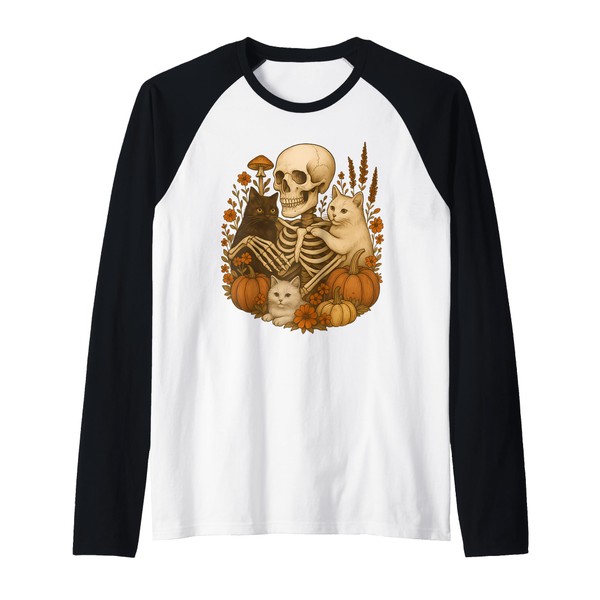 Skeleton Hugging Cat Funny Halloween Cat Lover Cat Mom Dad