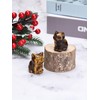 JSDDE Tiger Eye Crystal Cat Figurine for Cat Lovers Cute