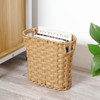Wicker Waste Basket with Built-in Handles, Multifunctional Mini Basket for