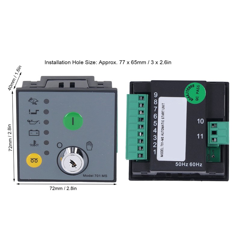 Genset Controller Module Manual Start Stop Panel Protection Module for