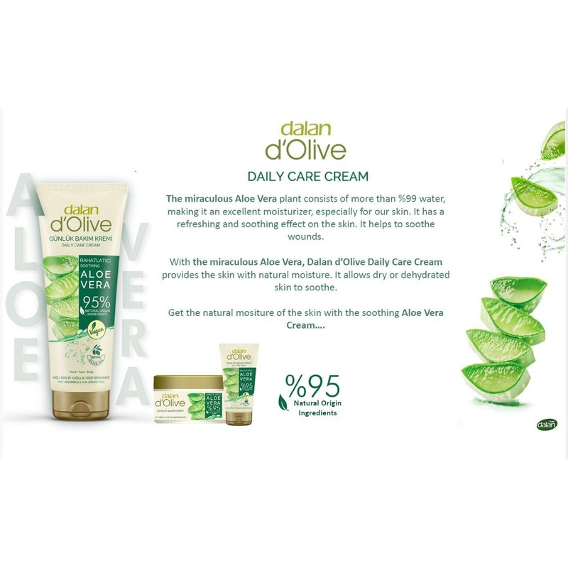 Dalan d'Olive Hand & Body Cream with Aloe Vera, 250