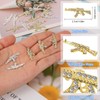 12 Pcs Diamonds Gun Nail Charms, MIKIMIQI Alloy Gun Nail