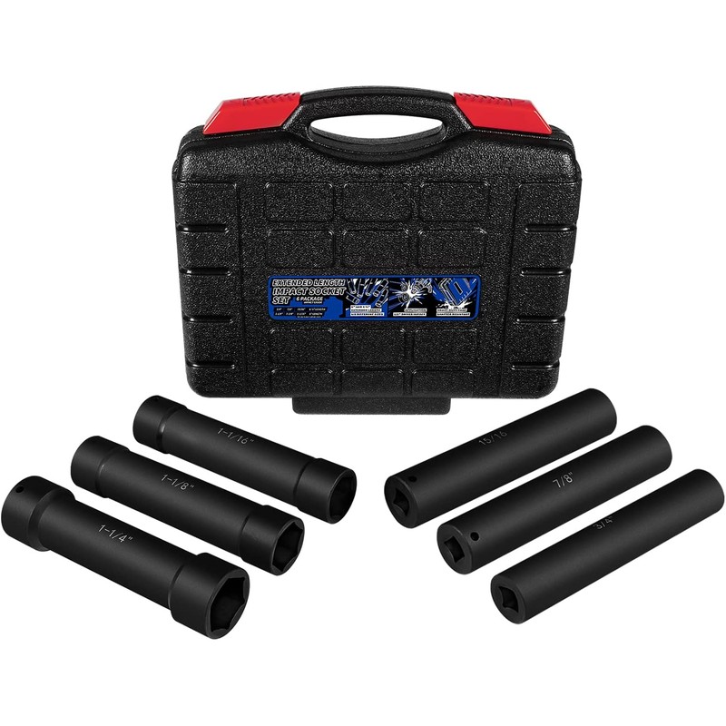 1/2 Inch Drive Heavy Duty Extended Length Extra-Deep Length Impact