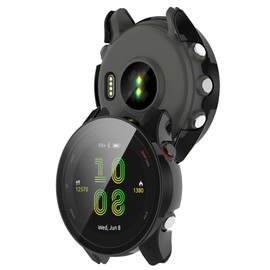 Tyogeephy Case Compatible with Garmin Forerunner 255 Screen Protector Soft TPU Scratch Resistant Full Cover for Forerunner 255 Smartwatch Accessories