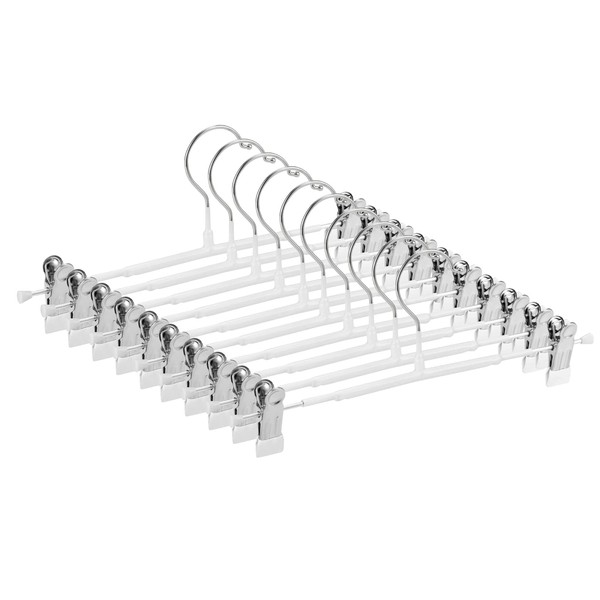 GUANJUNE Thin Trouser Hangers, Non-Slip Pant Hangers with Adjustable Clips,