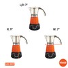 Imusa 6 or 3cup Electric Espresso Maker, Orange