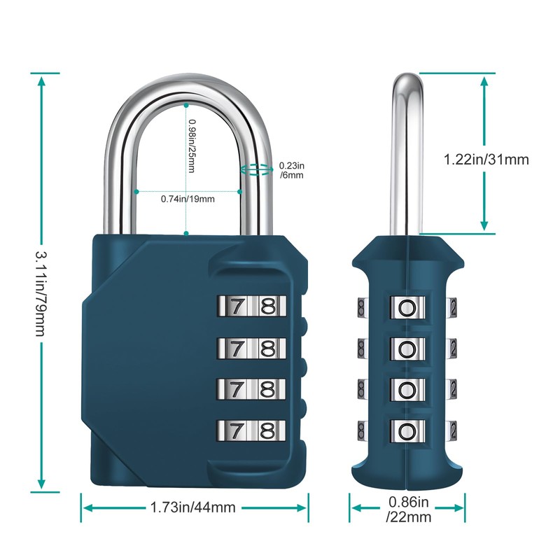 ZHEGE Combination Padlock for Locker, Code Padlock Outdoor or Fence