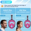 Greatever G2 Adults Kids Full Face Snorkel Mask 2 Pcs,Snorkeling