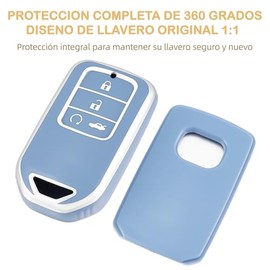 OFFCURVE Protector de Llave de Honda 4 Botones, Funda para Llave TPU Flexible Suave, Compatible con Honda Accord Civic CRV Jade Pilot Odyssey Vezel Po