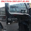 SINLIRU Black JK Door Handle Inserts with Skull Pattern Button