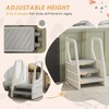 Qaba Toddler Tower, Adjustable 3 Step Kitchen Stool Helper with