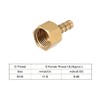 sourcing map Brass Hose Barb Fitting Connector, 6mm Barb G1/4