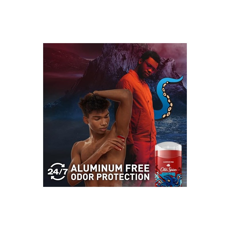 Old Spice Desodorante Libre de Aluminio para Hombre, Krakengard, 48