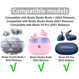 IiEXCEL Compatible with Beats Fit Pro Ear Tips, 6 Pairs S/M/L Replacement Soft Silicone Rubber Flexible Fit in Case Gel Eartips Earbuds Earplug Compatible with Beats Studio Buds + Tidal Blue