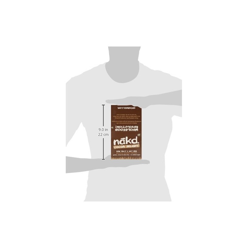 nkd. Nakd Bars, Cocoa Delight Raw Fruit and Nuts, Gluten