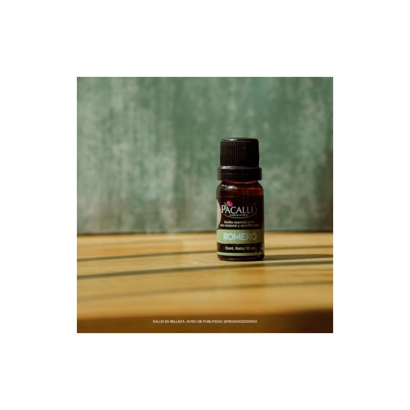PACALLI Aceite Esencial de Romero 100% Puro 10ml - Aromaterapia