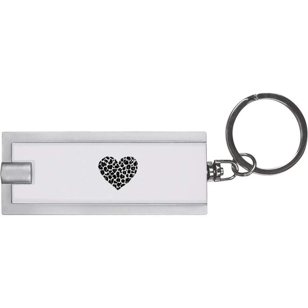 Azeeda 'Leopard Print Heart' Keyring LED Torch (KT00039796)
