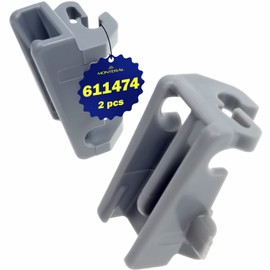 2 Pieces of Fixing Bearings for Dishwasher Basket with the Original Code 00611474 611474 Suitable for Bosch for Siemens for Balay for Constructa for Neff - Warranty 10 Years - MONTERAL
