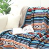 UKELER Boho Sherpa Throw Blanket Queen Size 80'' x 90'',