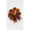 Lele Sadoughi Women's Sunflower Claw Clip, Rust, Brown, 1 Count