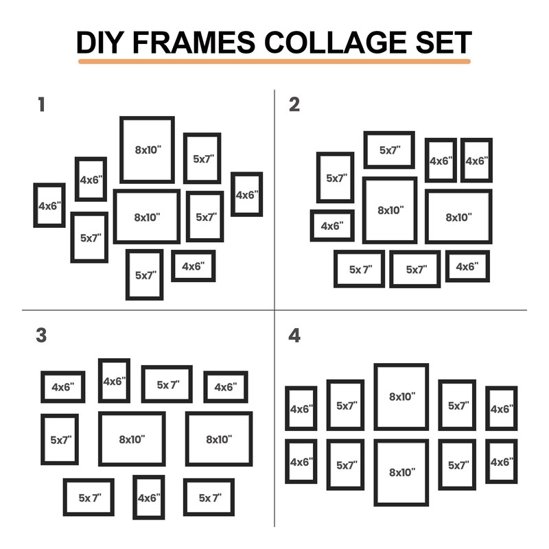 iRahmen Collage Picture Frames Set of 10, Wall Decor for