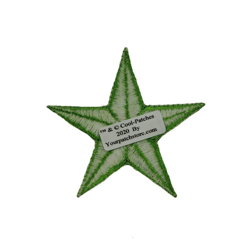2 1/2 INCH Neon Green Star Patch Space Night Sky