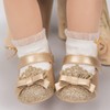 Sawimlgy Baby Girls Mary Jane Sequins Crown Flats PU Leather