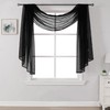 DONREN Luxury Soft Sheer Curtains Scarf for Windows - Semi