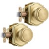 NCSEN 2 Pack Gold Door Knobs with Camelot Trim,Interior Door