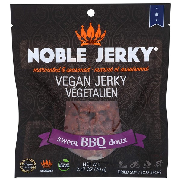 Noble Jerky Sweet BBQ Vegan Jerky, 2.47 oz