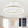 ZMISHIBO Low Profile Ceiling Fans with Lights and Remote, 13