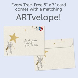 Tree-Free Greetings - New Baby Grandkid Greeting Card - Artful Designs - 1 Card + Matching Envelopes - Made in USA - 100% Recycled Paper - 5"x7" - Heartfelt, For Grandchild, Sweet Baby Grandchild (GO64424)