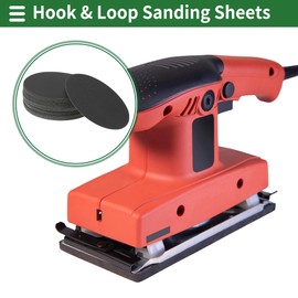 X AUTOHAUX Sandpaper Hook & Loop Sanding Sheets 180x180mm Black 240 Grit Round Efficient Grinding and Polishing Automobile Manufacturing and Repair Woodworking