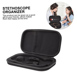IWOWHERO 1Pc Portable Stethoscope Carrying Bag with Mesh Pocket Stethoscope Organizer for Nurse Accessories Black Multi Functional Storage Pouch